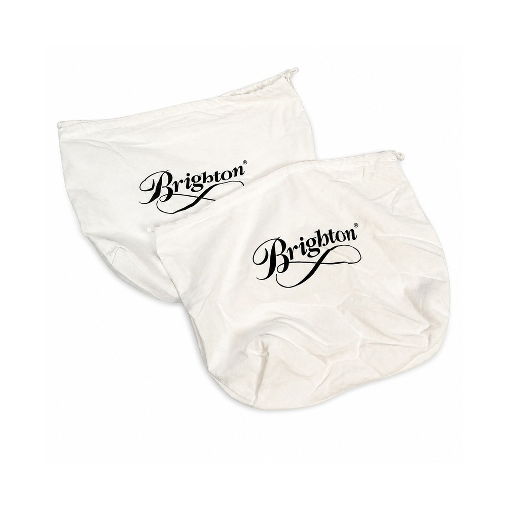 2 Brighton Dust Cover Storage Protective Drawstring White Handbag Purse Belt